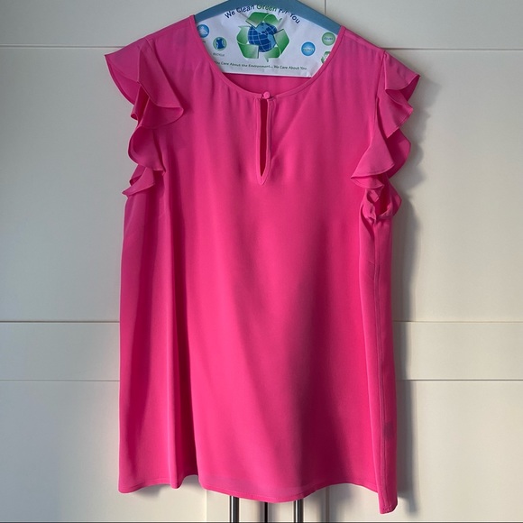 J Crew Flutter Sleeve Top - Picture 2 of 4